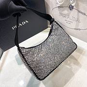 Prada Hobo Black Satin Re Edition 2000 Size 22x17x6cm - 4