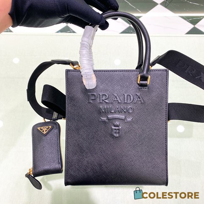 Prada Saffiano Mini Black Mini Size 19*17*6cm - 1