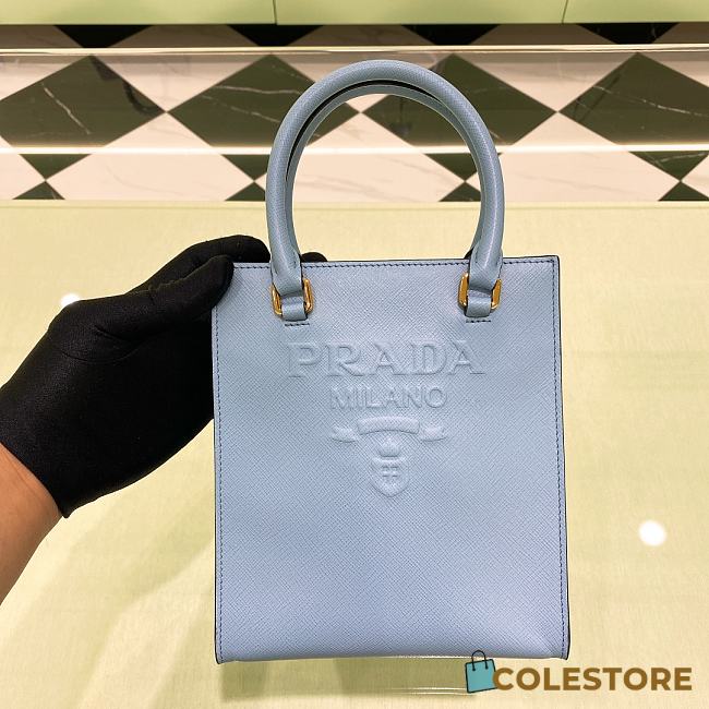 Prada Saffiano Mini Blue Size 19*17*6cm - 1