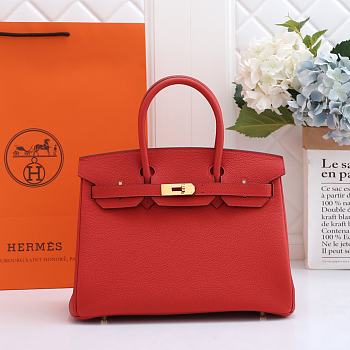 Hermes Birkin Togo Leather Red Size 30cm