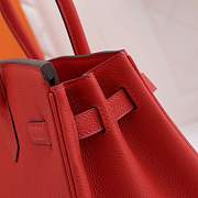 Hermes Birkin Togo Leather Red Size 30cm - 4