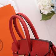 Hermes Birkin Togo Leather Red Size 30cm - 5