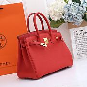 Hermes Birkin Togo Leather Red Size 30cm - 6