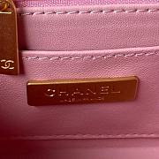 Chanel Small Vanity Casetweed, Lambskin & Gold Metalpink & Ecru Size 12.5x15x8cm - 3