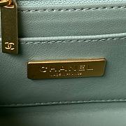 Chanel Small Vanity Casetweed, Lambskin & Gold Metalblue & Ecru Size 12.5x15x8cm - 6