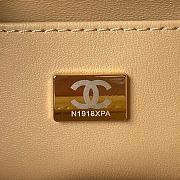 Chanel Small Vanity Casetweed, Lambskin & Gold Metalorange & Ecru Size 12.5x15x8cm - 4