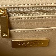 Chanel Small Vanity Casetweed, Lambskin & Gold Metalorange & Ecru Size 12.5x15x8cm - 5