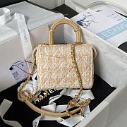 Chanel Small Vanity Lambskin Light Blue Size 12.5x15x8cm - 4