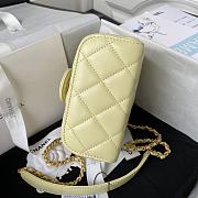 Chanel Small Vanity Lambskin Light Yellow Size 12.5x15x8cm - 6