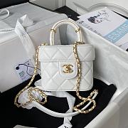 Chanel Small Vanity Lambskin White Size 12.5x15x8cm - 1