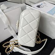 Chanel Small Vanity Lambskin White Size 12.5x15x8cm - 6