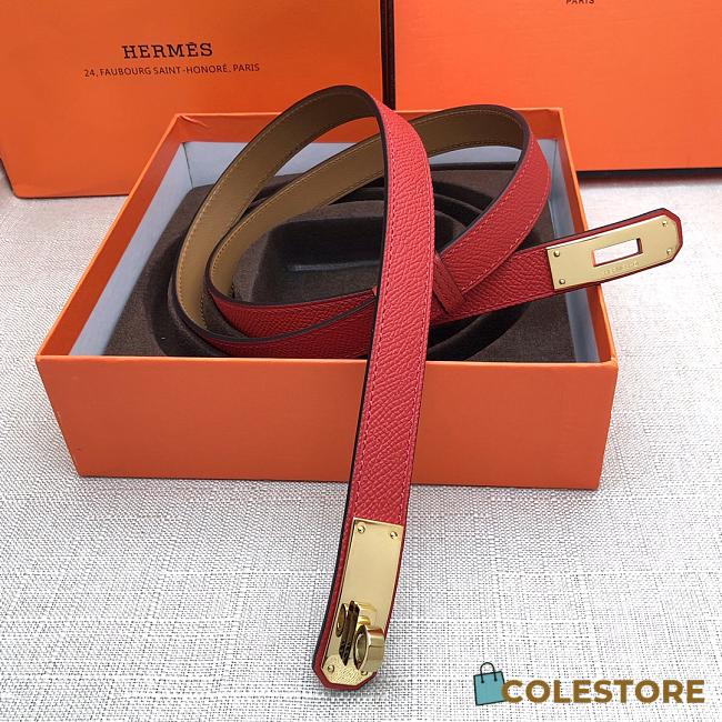 Hermes Belt Red 18mm - 1