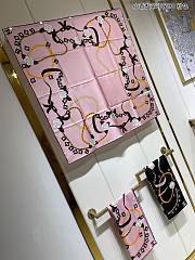 Chanel Scarf Silk Pink  - 4