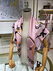 Chanel Scarf Silk Pink  - 3