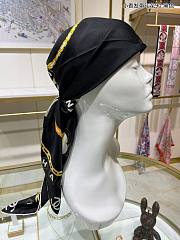 Chanel Scarf Silk Black  - 2