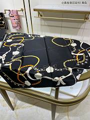 Chanel Scarf Silk Black  - 4