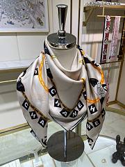 Chanel Scarf Silk White - 1