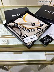 Chanel Scarf Silk White - 2