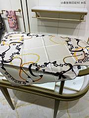Chanel Scarf Silk White - 4