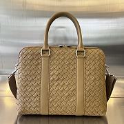 Bottega Veneta Slim Intrecciato Briefcase Acorn Size 36x29x7.5cm - 1