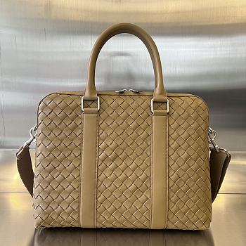 Bottega Veneta Slim Intrecciato Briefcase Acorn Size 36x29x7.5cm
