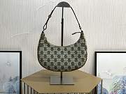 Celine 22 Ava Bag In Triomphe Canvas And Calfskingreen Size 23x13.5x6cm - 1