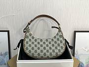 Celine 22 Ava Bag In Triomphe Canvas And Calfskingreen Size 23x13.5x6cm - 6