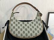 Celine 22 Ava Bag In Triomphe Canvas And Calfskingreen Size 23x13.5x6cm - 4