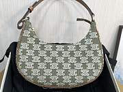 Celine 22 Ava Bag In Triomphe Canvas And Calfskingreen Size 23x13.5x6cm - 3