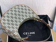 Celine 22 Ava Bag In Triomphe Canvas And Calfskingreen Size 23x13.5x6cm - 2