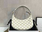 Celine 22 Ava Bag In Triomphe Canvas And Calfskin White Size 23x13.5x6cm - 1