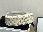Celine 22 Ava Bag In Triomphe Canvas And Calfskin White Size 23x13.5x6cm - 6