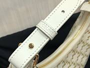 Celine 22 Ava Bag In Triomphe Canvas And Calfskin White Size 23x13.5x6cm - 5