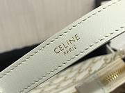 Celine 22 Ava Bag In Triomphe Canvas And Calfskin White Size 23x13.5x6cm - 4
