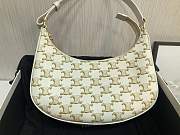 Celine 22 Ava Bag In Triomphe Canvas And Calfskin White Size 23x13.5x6cm - 3
