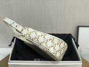 Celine 22 Ava Bag In Triomphe Canvas And Calfskin White Size 23x13.5x6cm - 2