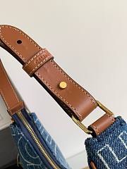 Celine Ava Bag In Denim With Celine All-Over Printnavy / Tan Size 23x19x7cm - 6