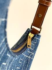 Celine Ava Bag In Denim With Celine All-Over Printnavy / Tan Size 23x19x7cm - 4