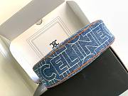 Celine Ava Bag In Denim With Celine All-Over Printnavy / Tan Size 23x19x7cm - 3