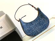 Celine Ava Bag In Denim With Celine All-Over Printnavy / Tan Size 23x19x7cm - 2