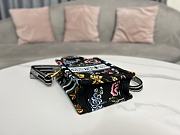 Dior Mini Book Tote Black Petites Fleurs Size 13x18x5cm - 6