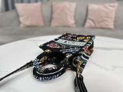 Dior Mini Book Tote Black Petites Fleurs Size 13x18x5cm - 4