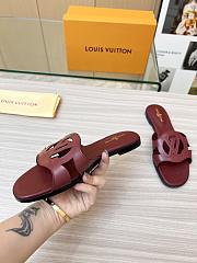  Louis Vuitton Isola Flat Slipper Dark Red Size 35-43cm - 5