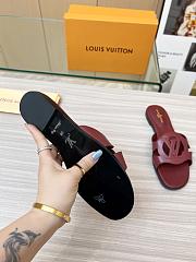  Louis Vuitton Isola Flat Slipper Dark Red Size 35-43cm - 3