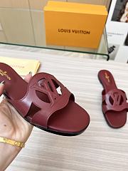  Louis Vuitton Isola Flat Slipper Dark Red Size 35-43cm - 6
