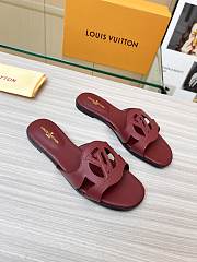  Louis Vuitton Isola Flat Slipper Dark Red Size 35-43cm - 4