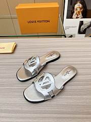  Louis Vuitton Isola Flat Slipper Silver Size 35-43cm - 5