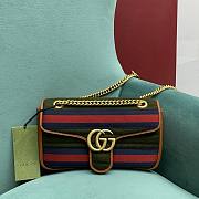 GG Marmont Striped Shoulder Bag Size 26x15x7cm - 1