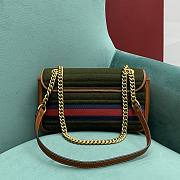 GG Marmont Striped Shoulder Bag Size 26x15x7cm - 4