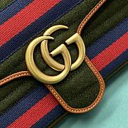 GG Marmont Striped Shoulder Bag Size 26x15x7cm - 5